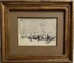 Paul Emile LECOMTE (1877-1950)
Venise, les gondoles
Lavis signé en bas à...