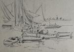 Paul Emile LECOMTE (1877-1950)
Barques à quai
Dessin
10.7 x 15.3 cm