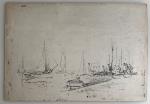 Paul Emile LECOMTE (1877-1950)
L'Ile d'Yeu, Port Joinville
Dessin double face
22.4 x...