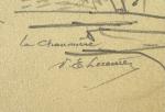 Paul Emile LECOMTE (1877-1950)
La chaumière
Dessin signé et titré en bas...