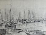Paul Emile LECOMTE (1877-1950)
Barques au port
Dessin mis au carreau
26.5 x...