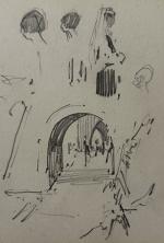 Paul Emile LECOMTE (1877-1950)
Etude de personnages et porche
Dessin
14.8 x 10.3...