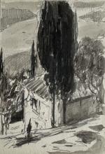 Paul Emile LECOMTE (1877-1950)
Maison dans la vallée
Dessin et lavis
15 x...