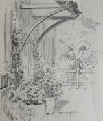 Paul Emile LECOMTE (1877-1950)
La terrasse fleurie
Dessin
25 x 21.5 cm