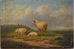 ECOLE FRANCAISE du XIXème
Les trois moutons
Huile sur panneau
17.5 x 26...