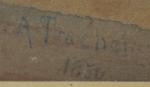 Antonio TRACHEL (1828-1903)
Paysage au pont, 1850.
Aquarelle signée et datée en...