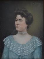 Berthe BEILLEVAIRE (XIX-XXème)
Portrait de dame
Pastel transposé sur toile signé en...