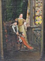 ECOLE FRANCAISE du XIXème
Couple dans un intérieur néo-Renaissance
Huile sur toile...
