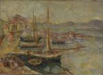 Rachel LÉVY-BLOCH (1894-?)
Saint Tropez, le port
Huile sur toile signée et...