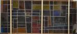 Joël DABIN (1933-2003)
Vitrail à décor géométrique en verres de couleurs
102...