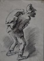 Louise IBELS (1891-1965)
L'homme au baluchon
Dessin à l'encre signé en bas...