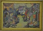 Macario VITALIS (1898-1990)
Composition, 1947.
Huile sur toile signée et datée en...