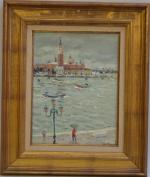 Jean RIGAUD (1912-1999)
Venise, San Giorgio sous la pluie, 1981.
Huile sur...