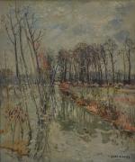 Jean RIGAUD (1912-1999)
Lagny, l'inondation, 1960.
Huile sur toile signée en bas...