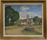 Gaston BALANDE (1880-1971) Locronan, église de Saint Ronan, circa 1930....