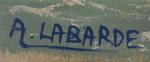 A. LABARDE (XXème)
Bataille navale
Huile sur toile signée en bas à...