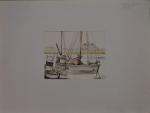 Charles DE TREMOHARS (né en 1955)
Concarneau, bateaux au port
Aquarelle signée...