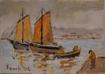 Fanch LEL (né en 1930)
Douarnenez, bateaux près du port
Huile sur...