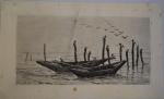 Henri Charles GUERARD (1846-1897)
Les barques
Estampe signée en bas à droite
14.5...