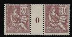 France, N°113 paire millésimée, les deux timbres sont neufs sans...