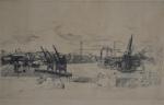 Étienne BOUCHAUD (1898-1989)
Le port de Nantes
Gravure signée et numérotée 82/100
31...