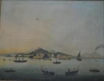 ECOLE ITALIENNE du XIXème
Vues de Naples
Quatre toiles 
64.5 x 50.5...
