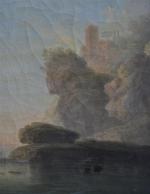 ECOLE FRANCAISE du XVIIIème, suiveur de LACROIX de MARSEILLE
Paysage maritime...