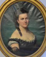 Eugène QUESNET (1815-1899)
Portrait de Madame Jules Herbette, femme de Jules...