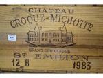 DOUZE BOUTEILLES Château Croque Michotte 1983 Saint Emilion