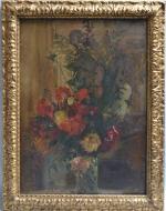ECOLE FRANCAISE vers 1900
Bouquet de fleurs dans un vase
Huile sur...
