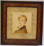 Achille DEVERIA (1800-1857) entourage de
Portrait présumé de Millevoye
Lavis brun sur...