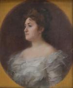 H. C. VETAULT (XIX-XXème)
Portrait présumé de Madame Gabrielle Descoqs, 1898.
Pastel...