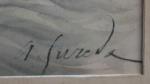 André SURÉDA (1872-1930)
Le canot sortant du port
Aquarelle signée en bas...