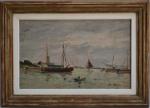 Edmond Marie PETITJEAN (1844-1925)
Bateaux en mer
Huile sur toile marouflée sur...