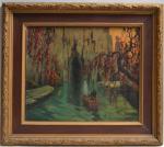 Georges Victor Laurent DANTU (1867-1935)
La barque sous les arbres en...