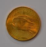 Une pièce or 20 dollars, Liberty eagle 1908