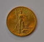 Une pièce or 20 dollars, Liberty eagle 1908