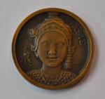 MORLON Médaille ronde en bronze Exposition coloniale internationale Paris 1931...