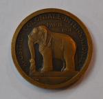 MORLON Médaille ronde en bronze Exposition coloniale internationale Paris 1931...