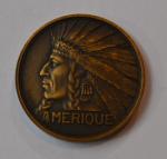 L. BAZOR Médaille ronde en bronze Exposition coloniale internationale Paris...