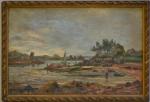 Armand MOIZAN (1870-1917)
Jeune pécheur près des bateaux
Huile sur toile signée...