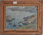 Lionel FLOCH (1895-1972)
Retour de pêche
Huile sur carton signée en bas...