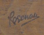 Pierre ROSENAU (XXème)
Belle-Ile, le port de Sauzon
Panneau marqueté et signé
70.5...