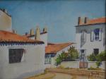 Lucien TESSON (1889-1976)
Ile de Ré, maisons à La Couarde
Aquarelle signée...