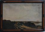 Eugène DEVÉ (1826-1887)
Soleil levant à Aubin, Calvados
Huile sur toile signée...