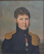 Antoine Gaspard TRUCHET (1772-1837)
Portrait d'officier, 1817.
Huile sur toile signée et...