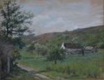 Louis DEBRAS (1820-1899)
Paysage aux maisons
Pastel signé en bas à droite
23.5...