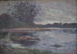 F. HUET (XIX-XXème)
L'étang, 1912.
Huile sur toile signée et datée en...