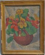 Georges Hanna SABBAGH (1887-1951)
Bouquet de fleurs dans un vase, 1918.
Huile...