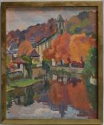 Sydney Lough THOMPSON (1877-1973)
Brantôme, l'église, 1948.
Huile sur toile signée en...